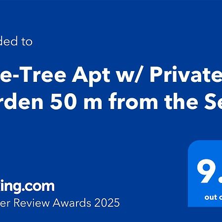 Pine-Tree Apt W/ Private Garden 50 M From The Sea Голем Екстериор снимка